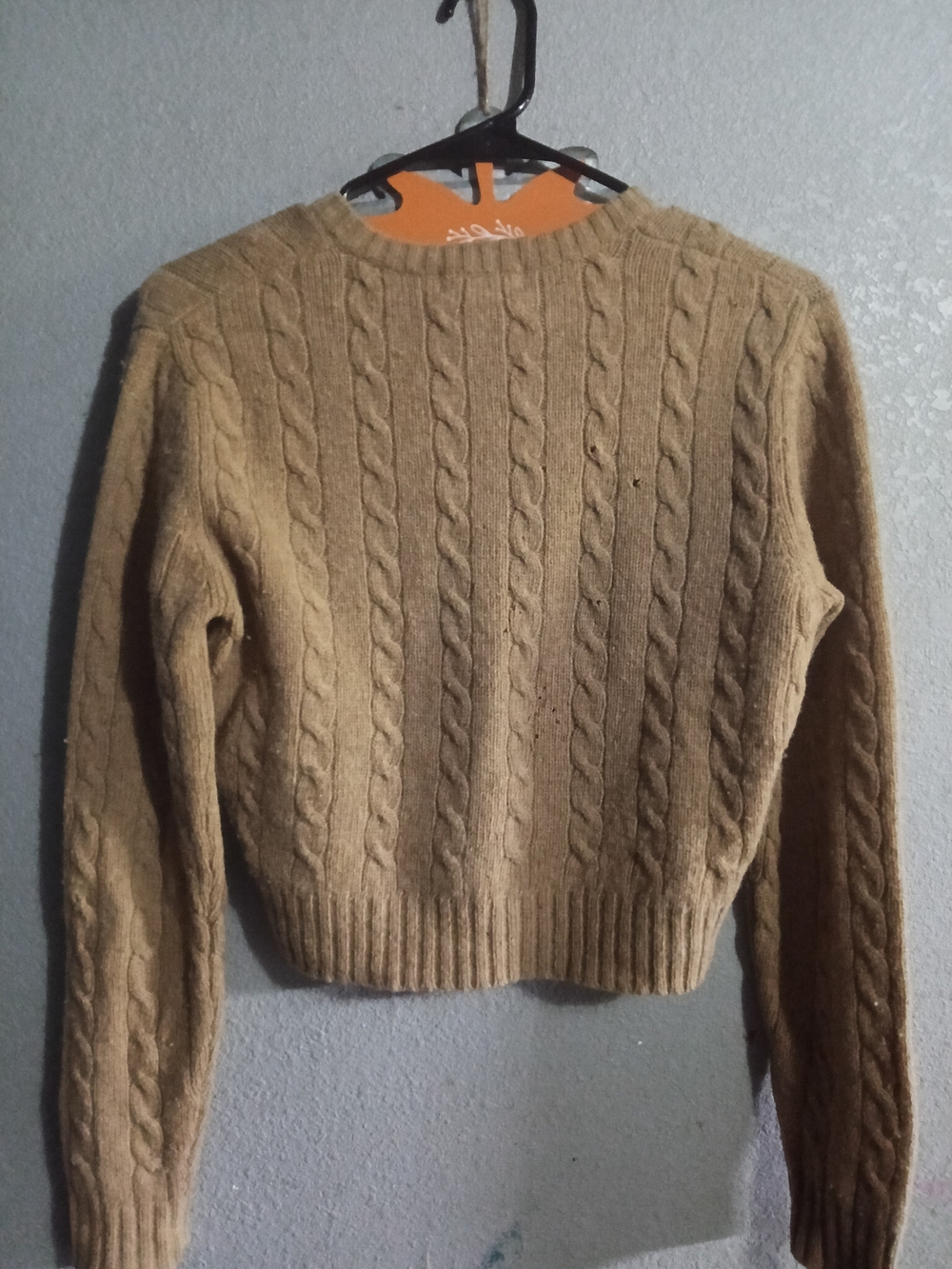 Vintage 90s Banana Republic Cable Knit Button-Front Cardigan in Browns - Picture 2 of 5